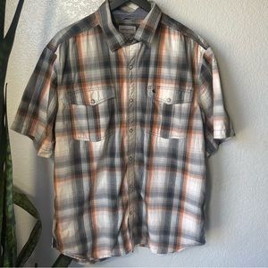 Carhartt Men's XL Plaid Pearl Snap Button Down Collar Relaxed Fit Shirt.